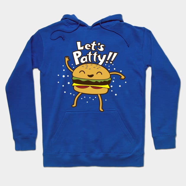 Funny Cute Junk Food Burger Patty Party Gift For Foodies Hoodie by Originals By Boggs